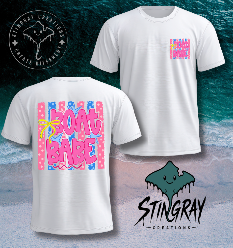 Boat Babe Shirt | Cute Boating Graphic Tee | Coastal Summer Beach Shirt