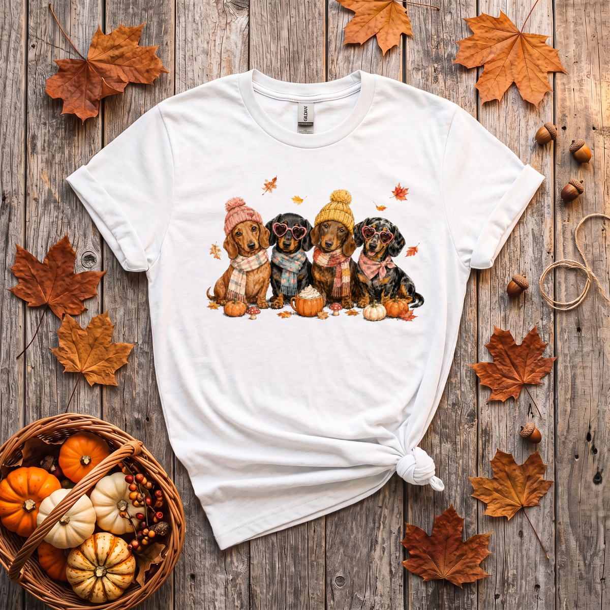 Fall Dachshund Crewneck Sweatshirt | Cute Weenie Dog Autumn Sweatshirt | Dog Lover Fall Shirt