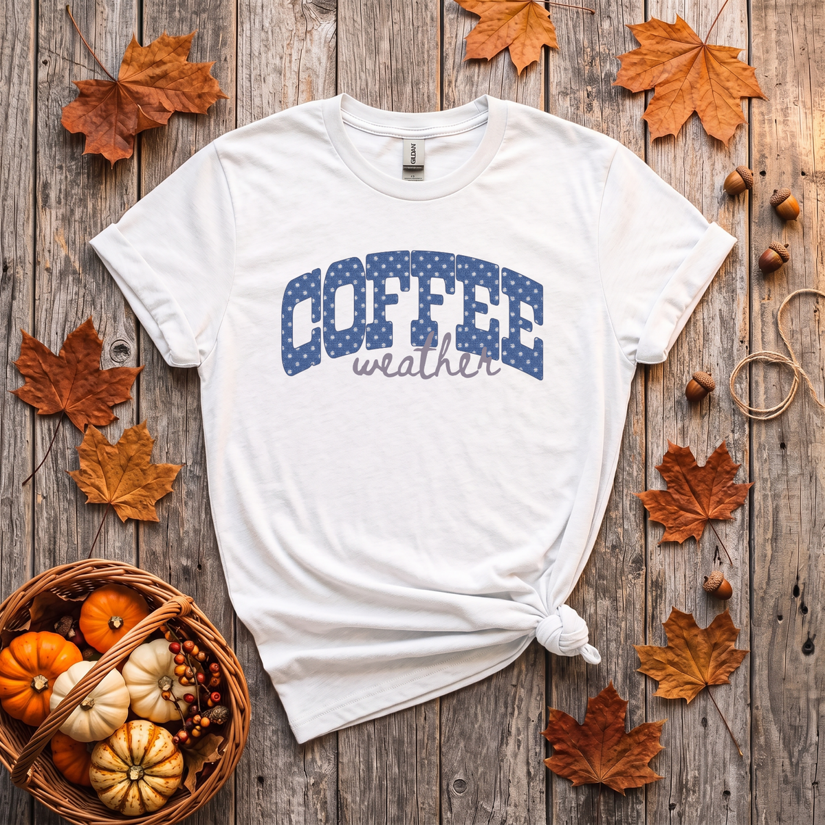 Coffee Weather Crewneck Sweatshirt | Cozy Coffee Lover Fall Sweatshirt | Polka Dot Coffee Shirt