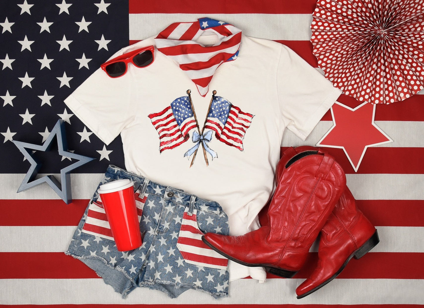 Patriotic American Flag Graphic Tee | Vintage USA Shirt