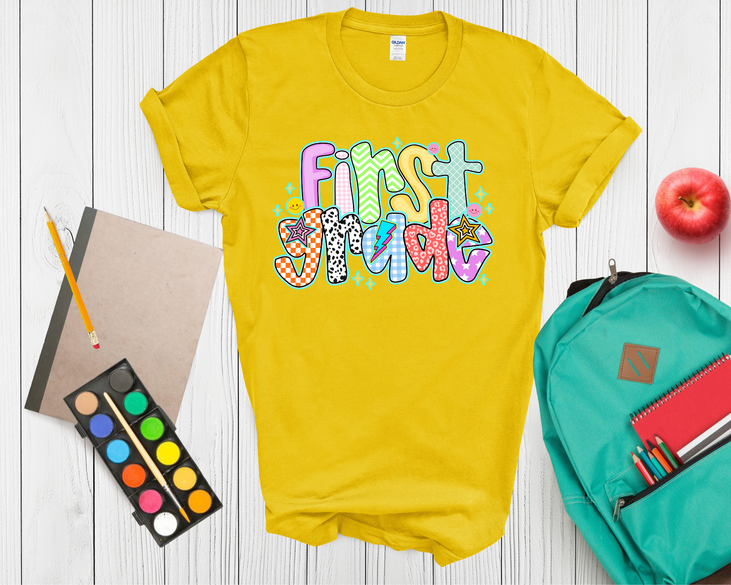 Pre K - Fifth Grade Back to School Shirt | Colorful Grade Level Teacher & Student T Shirt