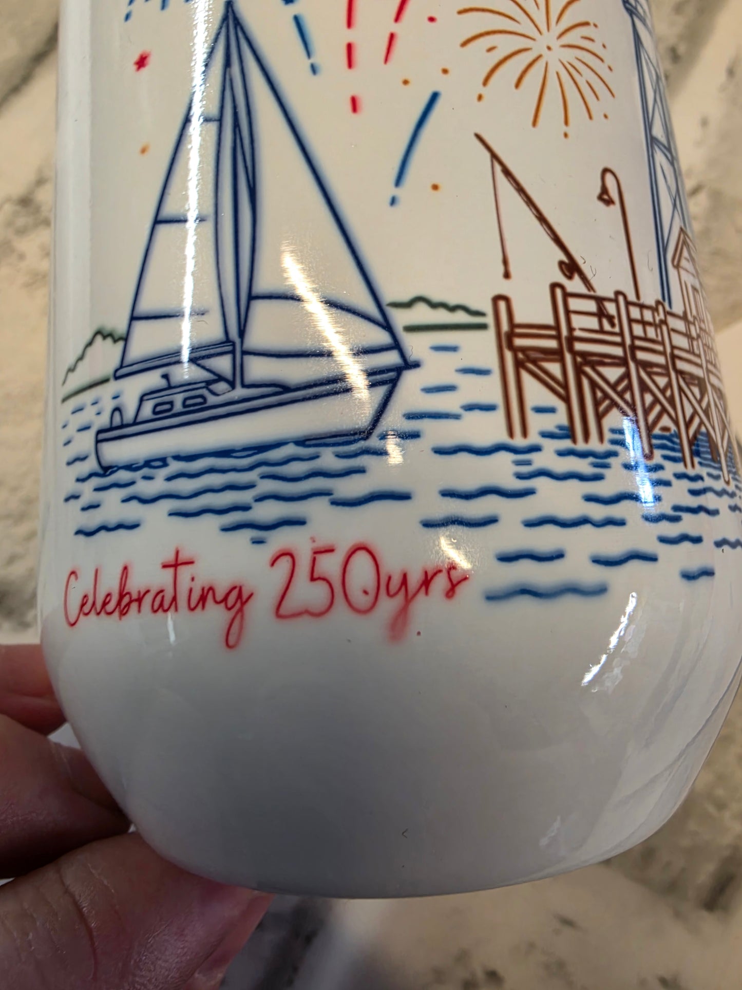 Misfit Southport NC 250th Celebration Tumbler | 12oz Wine Cup