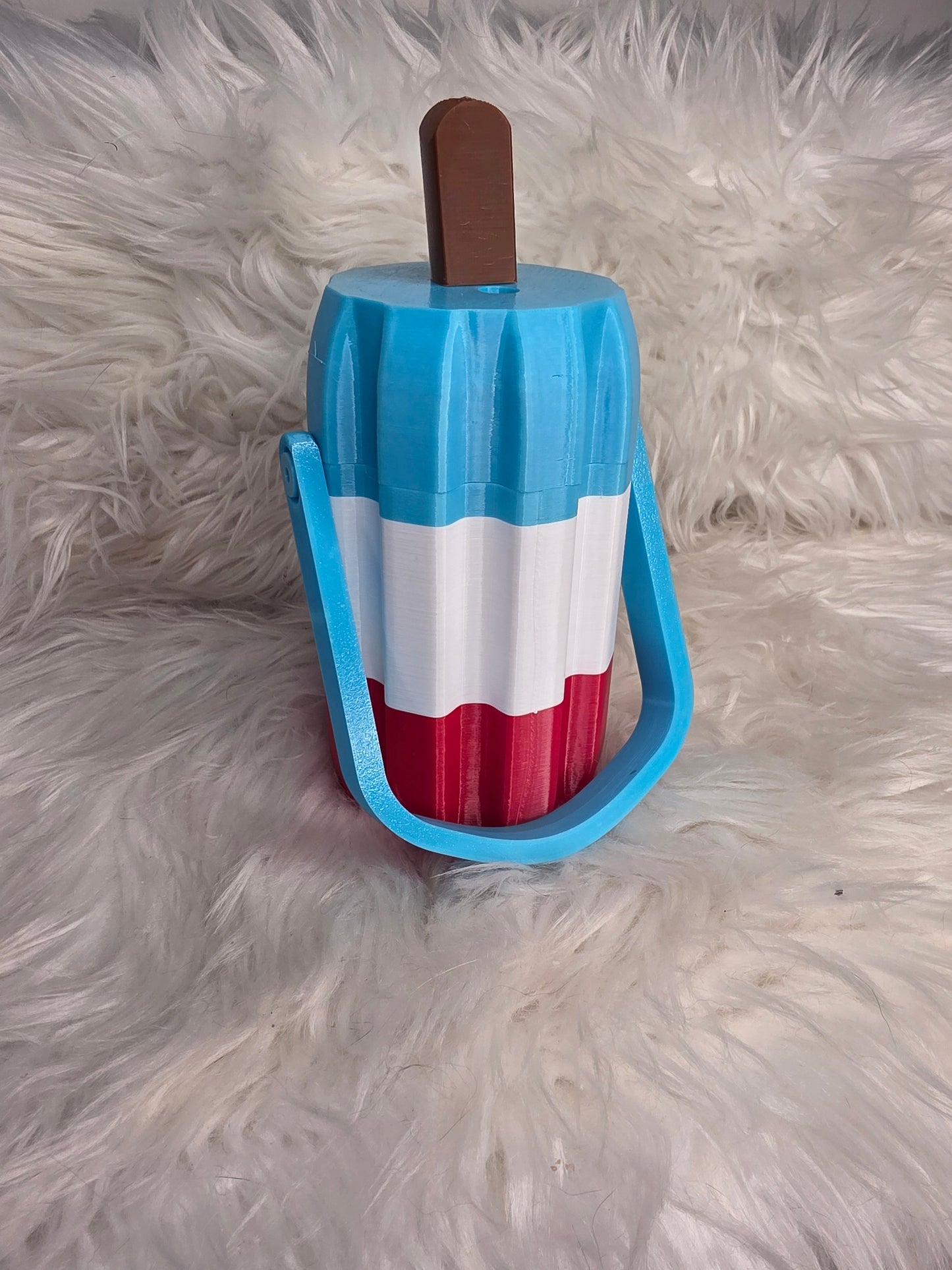 Patriotic Rocket Pop Can Hugger with Lid | 3D Printed Drink Cooler