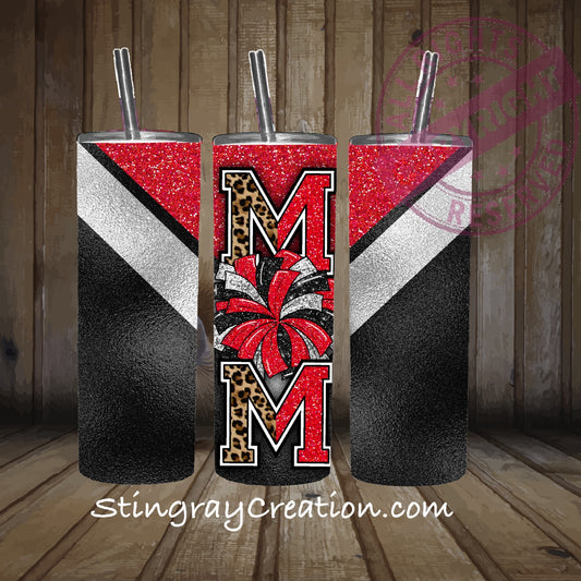 Cheer Mom 20oz Skinny Tumbler | Cheerleading Tumbler| Cheer Mom Gift