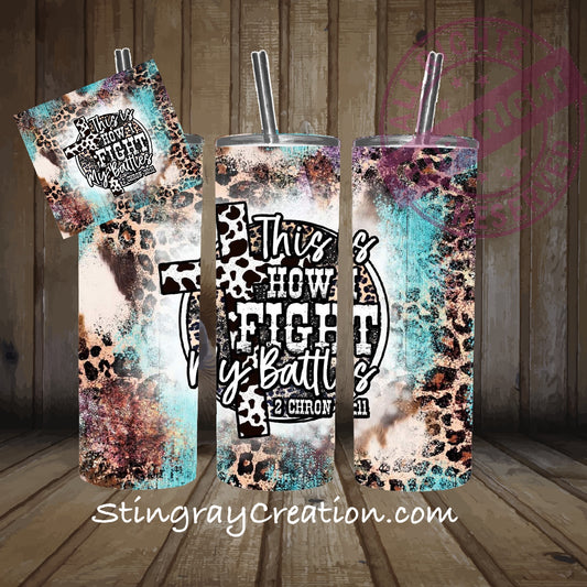 Faith Over Fear Tumbler | Christian Leopard Print Bible Verse Tumbler